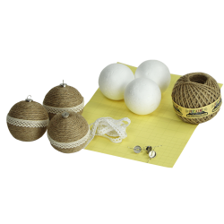 DIY pakket jute kerstballen